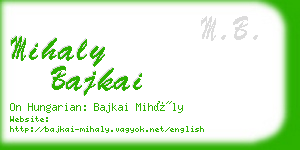 mihaly bajkai business card